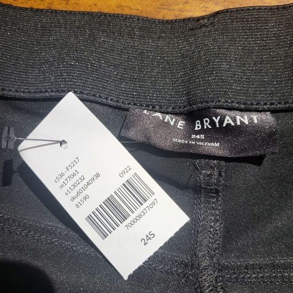 NWT Lane Bryant Women's Faux Leather Super-Slim Fit Black Size 24 Short - Picture 10 of 11